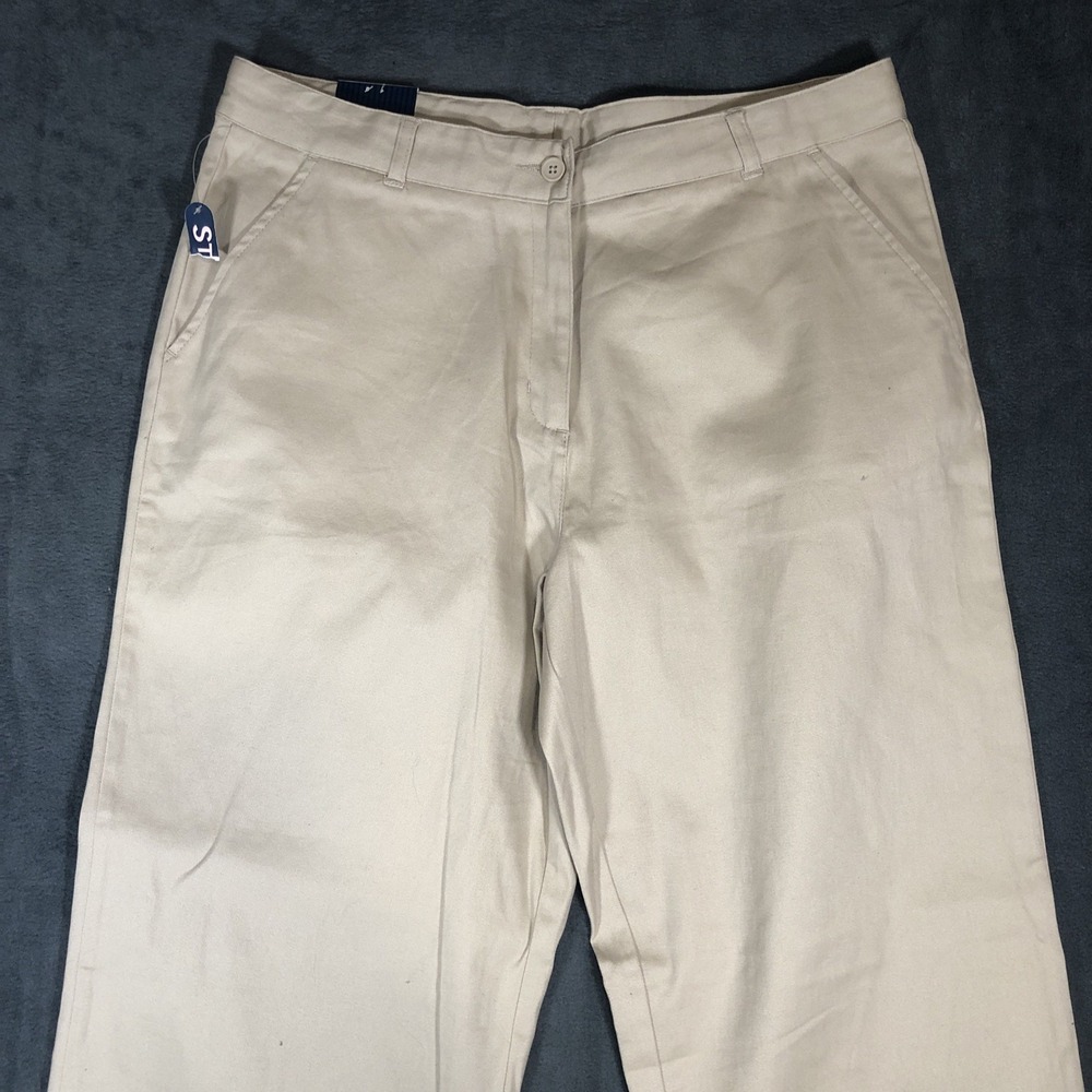 NWT IZOD Easy Care Approved Schoolwear Girls Khaki Pants Girl Plus Sz 20.5